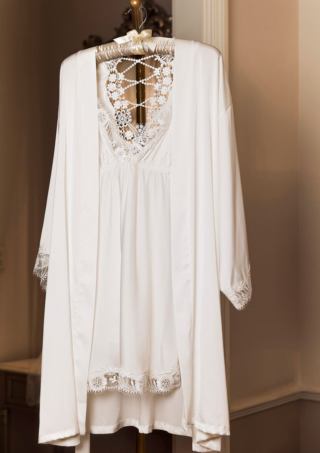 Satin Lace Bridal Lingerie Set