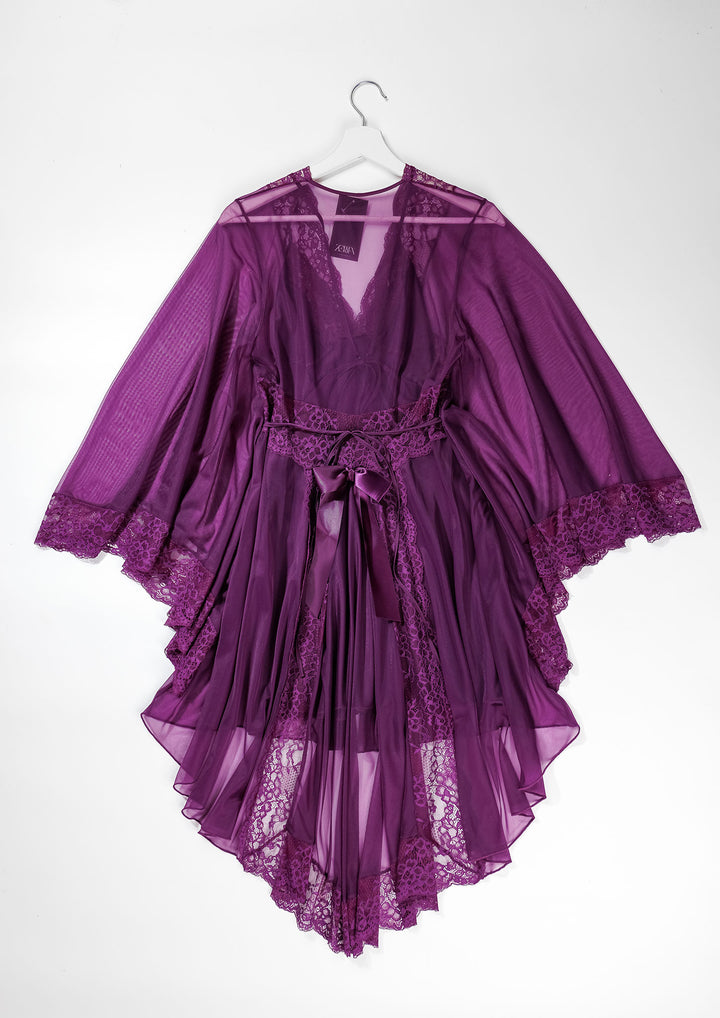 روب دانتيل بلمسة حريرية