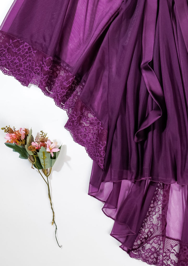 روب دانتيل بلمسة حريرية