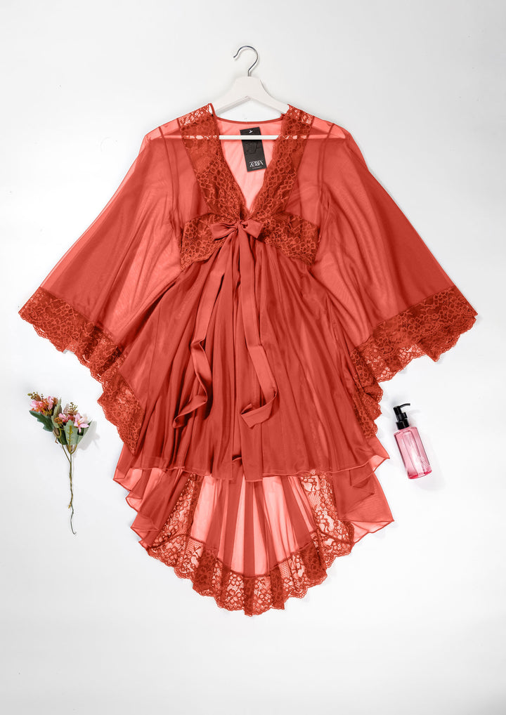 روب دانتيل بلمسة حريرية