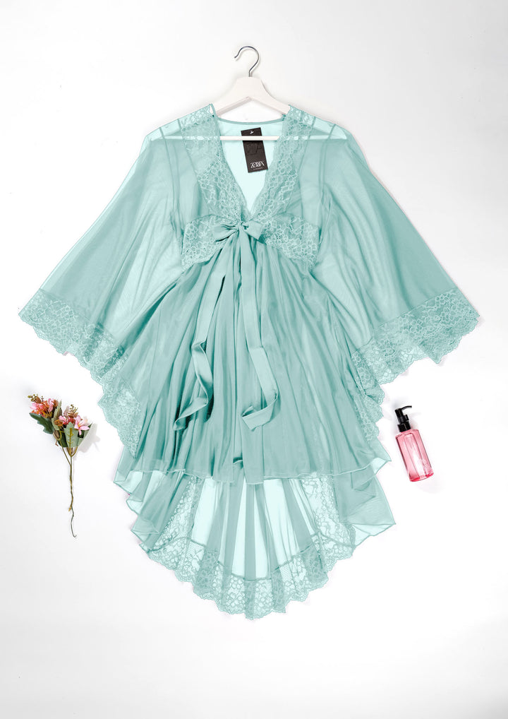 روب دانتيل بلمسة حريرية