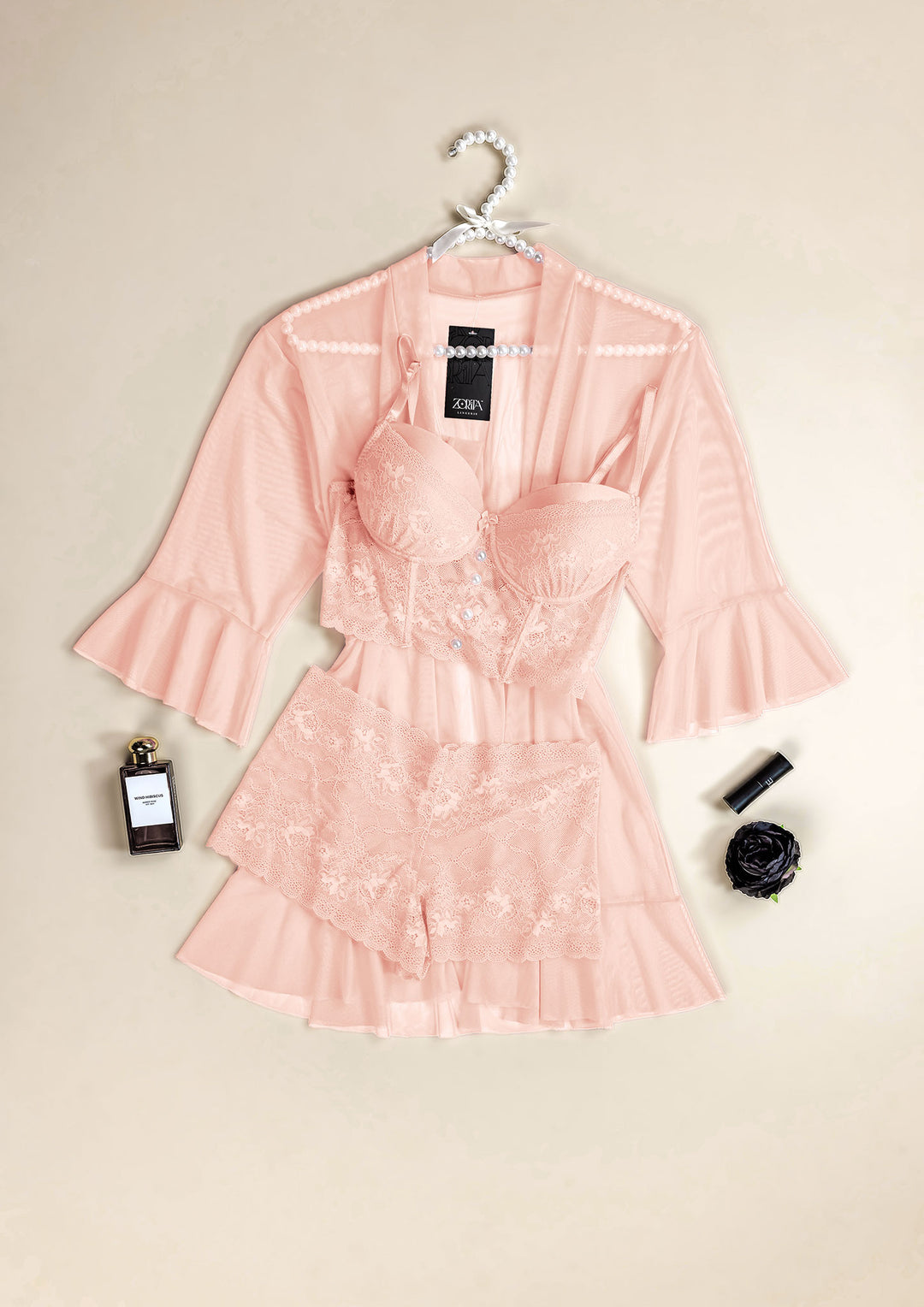 طقم روب دانتيل