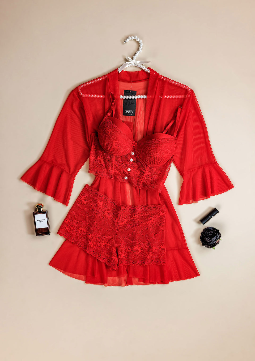 طقم روب دانتيل