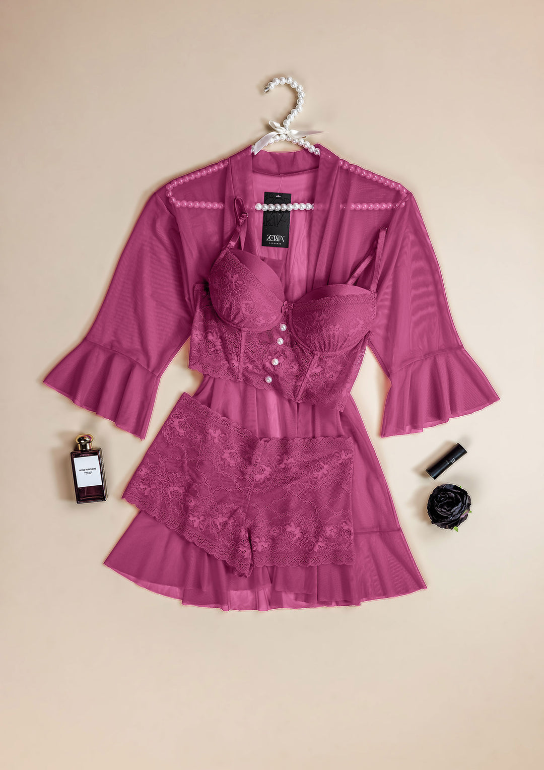 طقم روب دانتيل