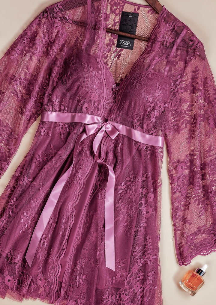 طقم رداء دانتيل 6119-25