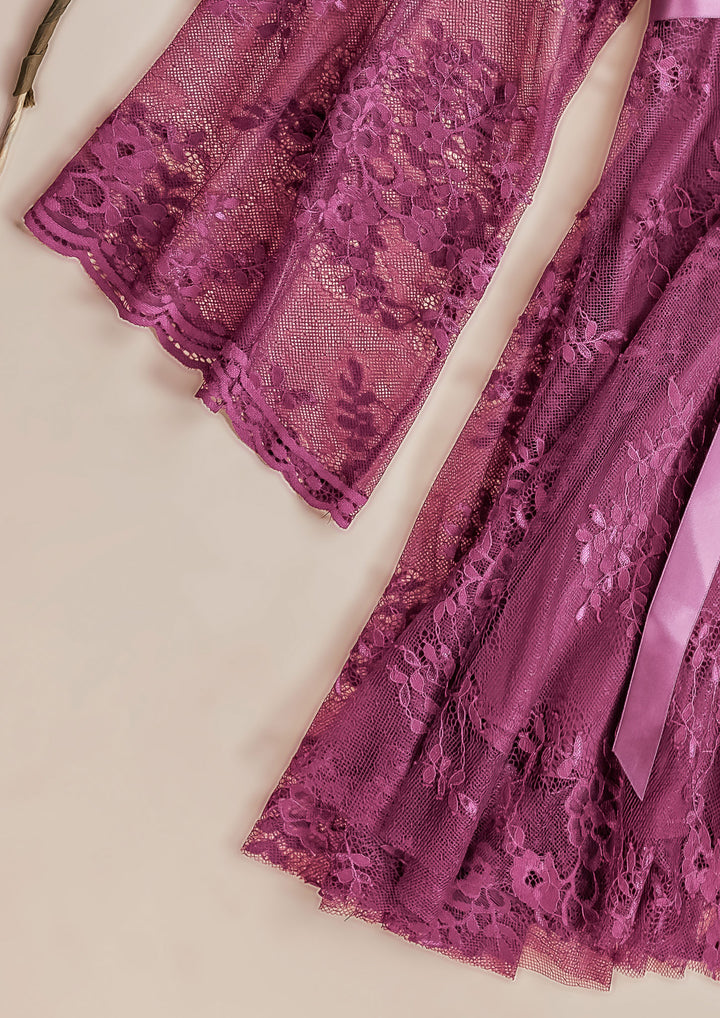 طقم رداء دانتيل 6119-25