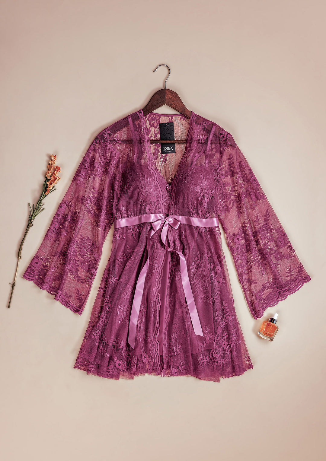 طقم رداء دانتيل 6119-25