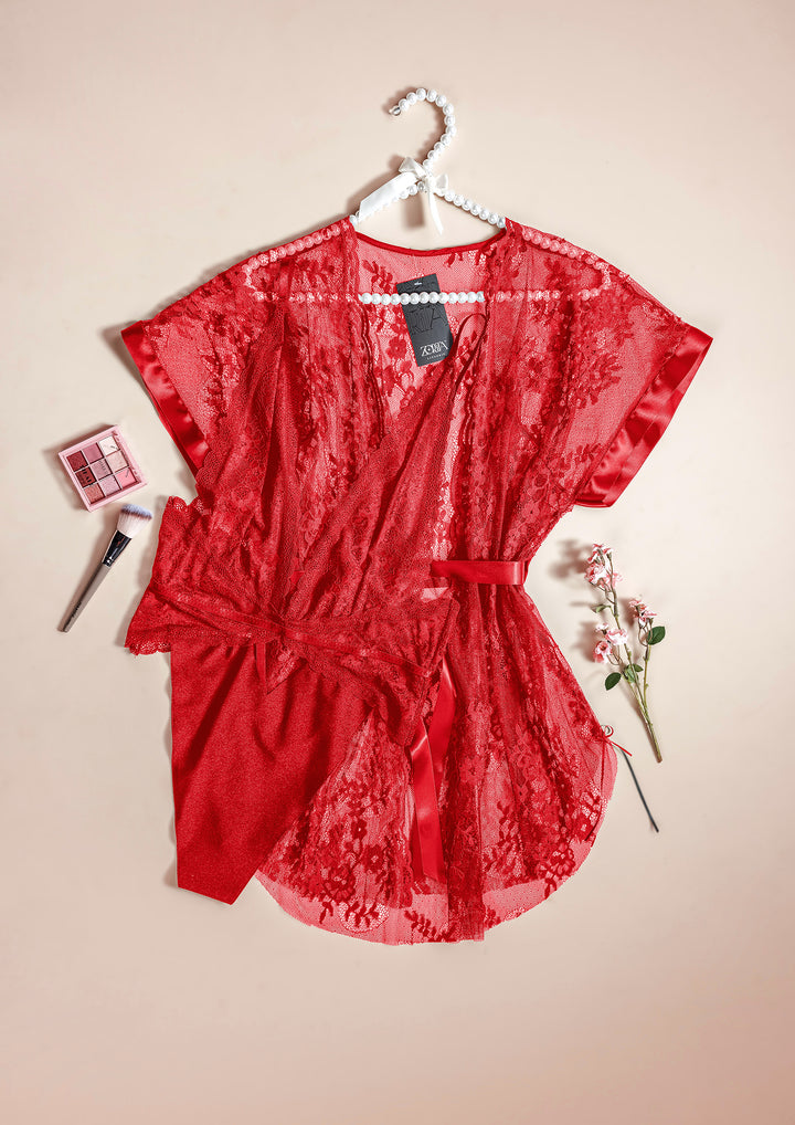 طقم روب و تيدي دانتيل