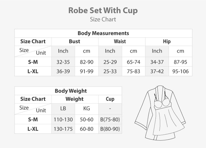 Satin Robe with Padded Cups