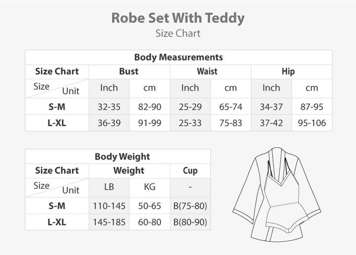 طقم تيدي ساتان بلمسة دانتيل