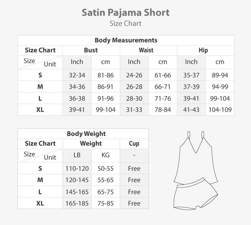 طقم بيجاما شورت ساتان
