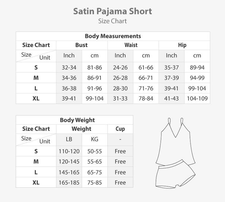 طقم بيجاما شورت ساتان