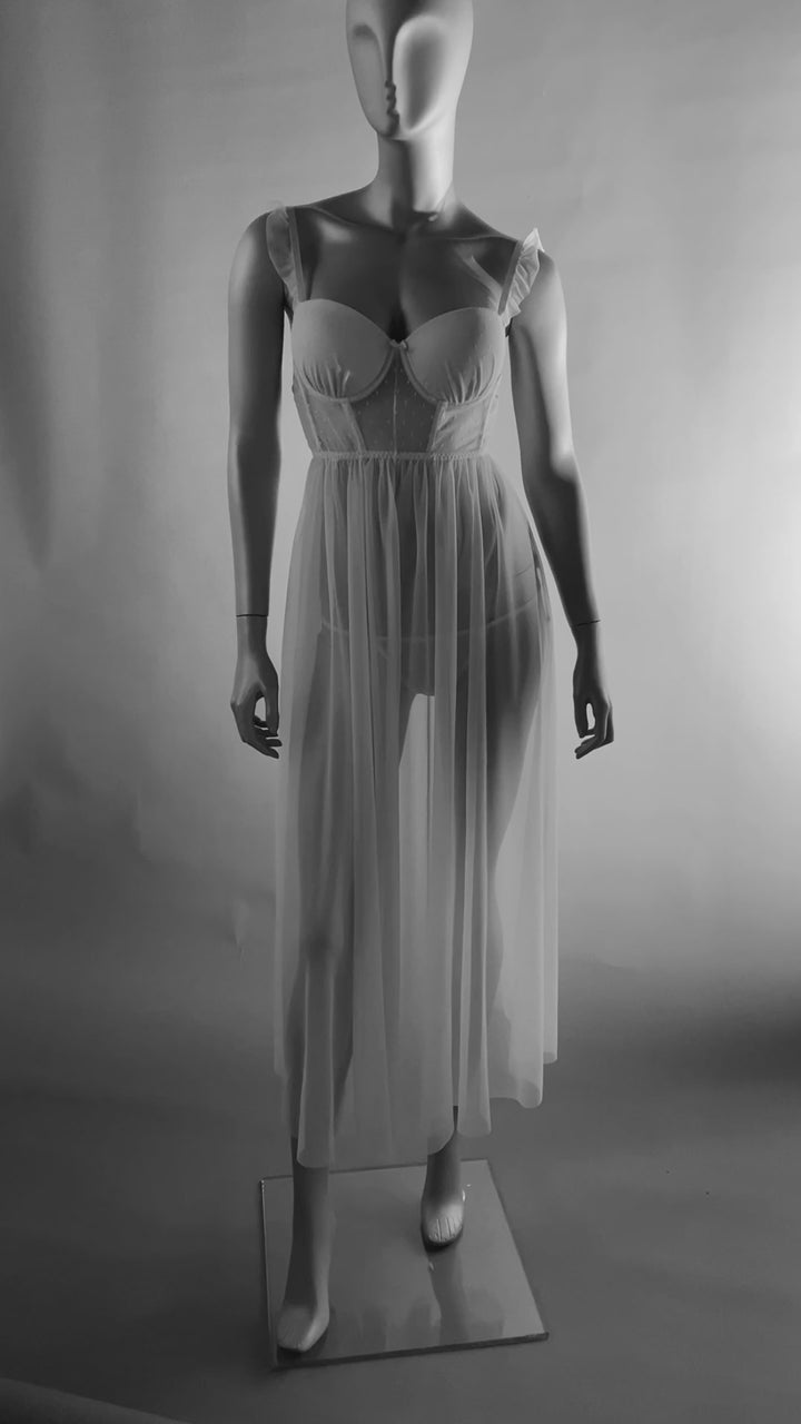 فستان شبكي مبطن