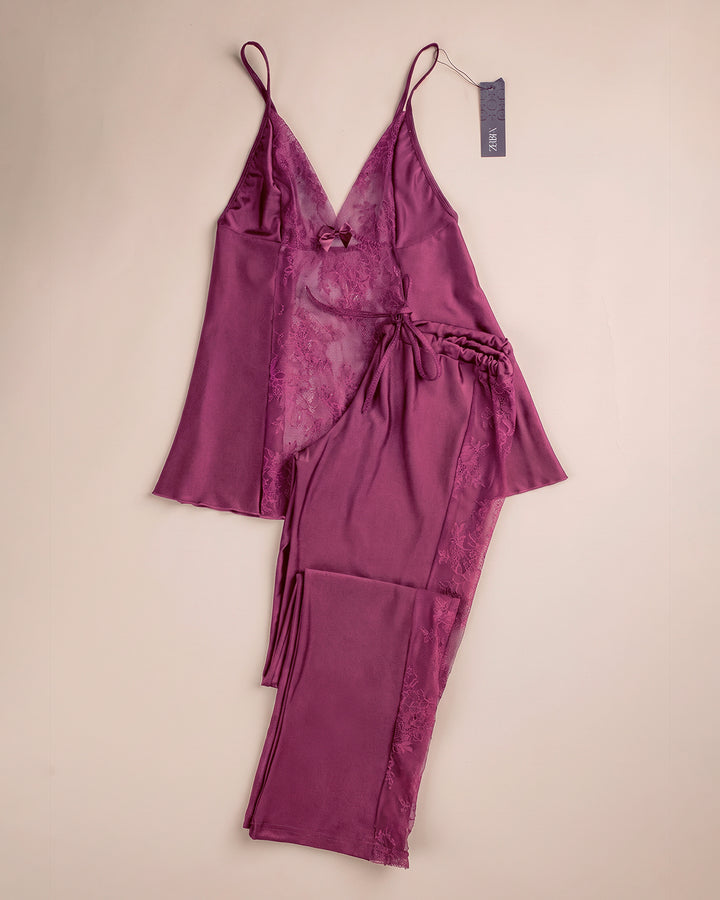 Lace Two-Piece Pajama Set