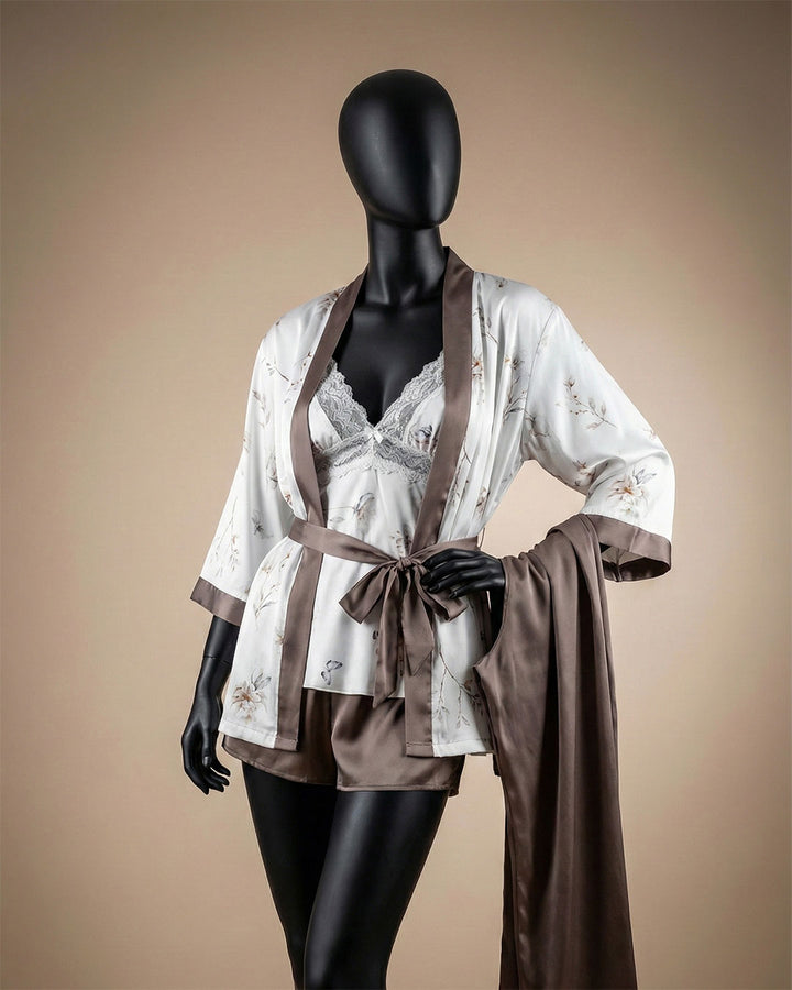Satin 4-Piece Pajama Set 3450-26