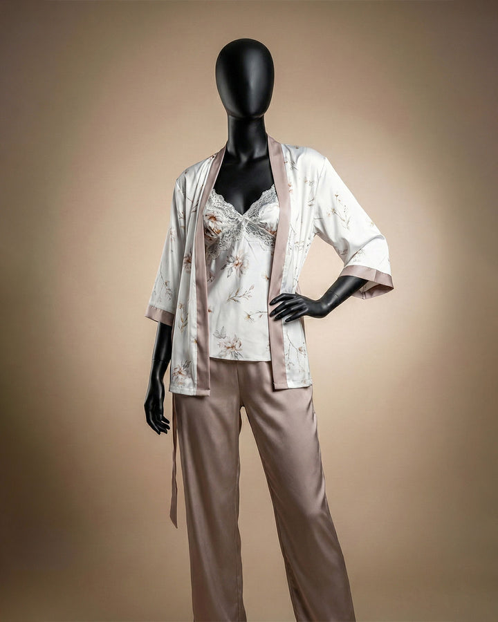 Satin 4-Piece Pajama Set 3450-26