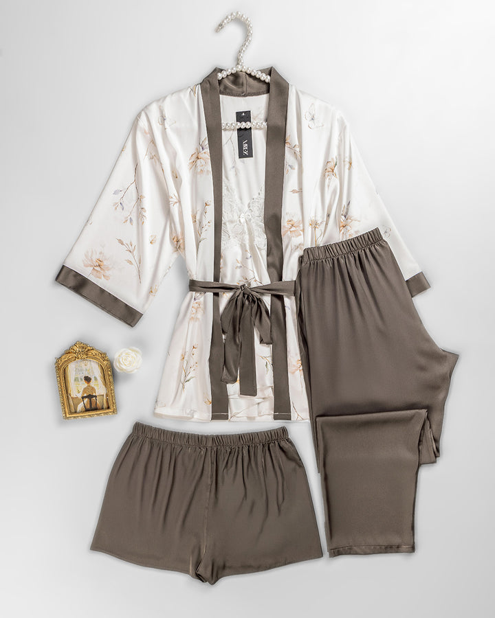 Satin 4-Piece Pajama Set 3450-26