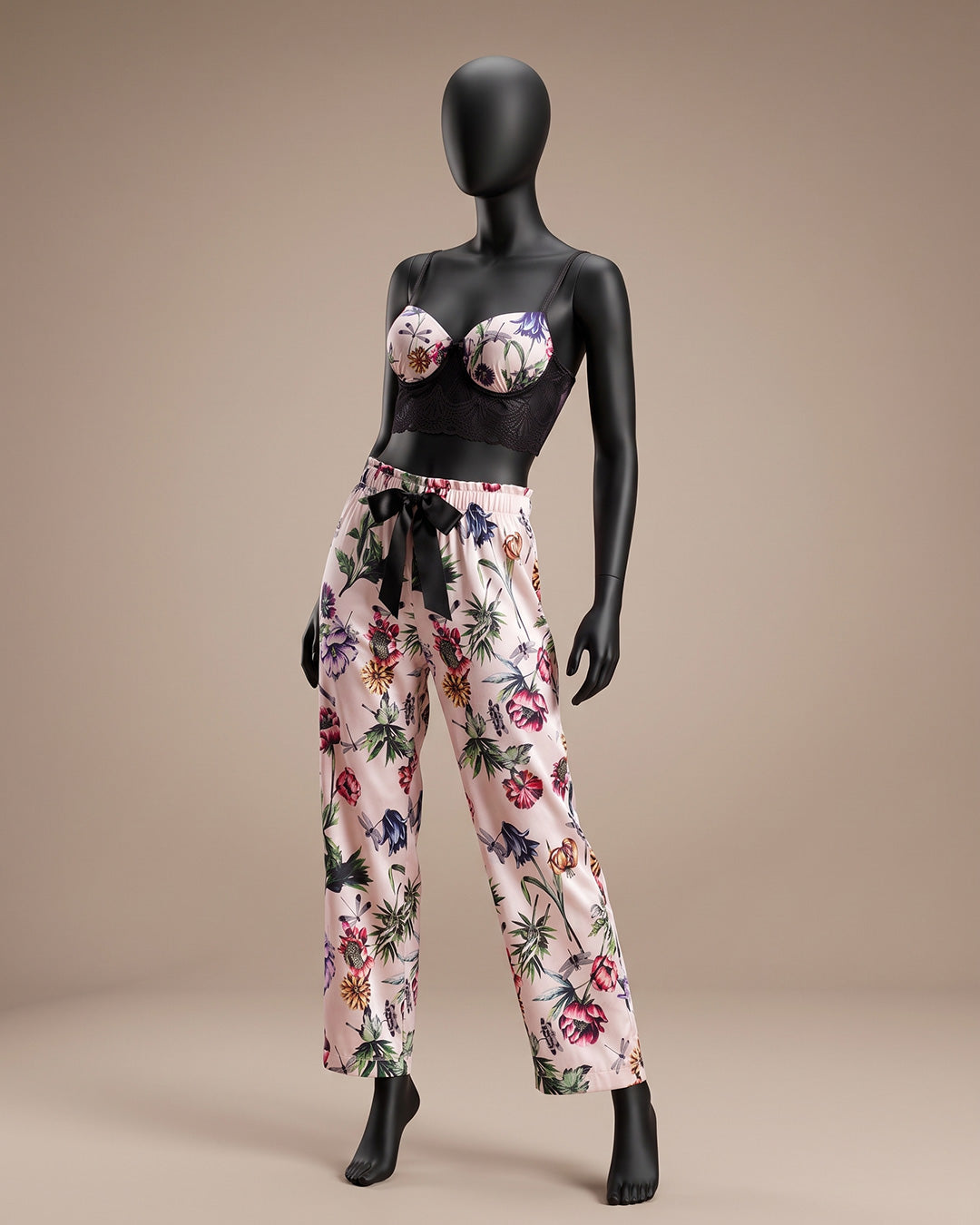 Satin Lace Pajama Set
