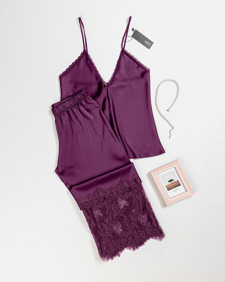 Satin Lace Pajama Set 3473-26