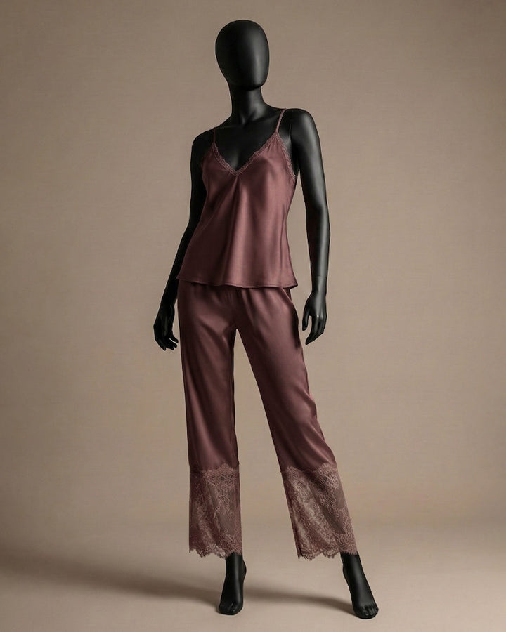 Satin Lace Pajama Set 3473-26
