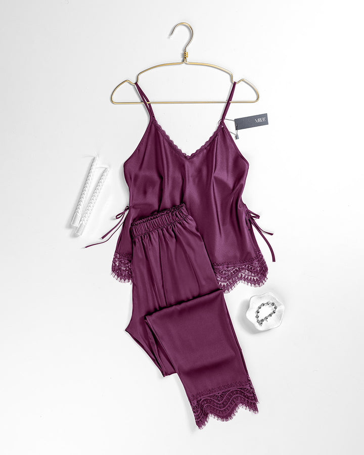 Satin Lace Pajama Set 3479-26