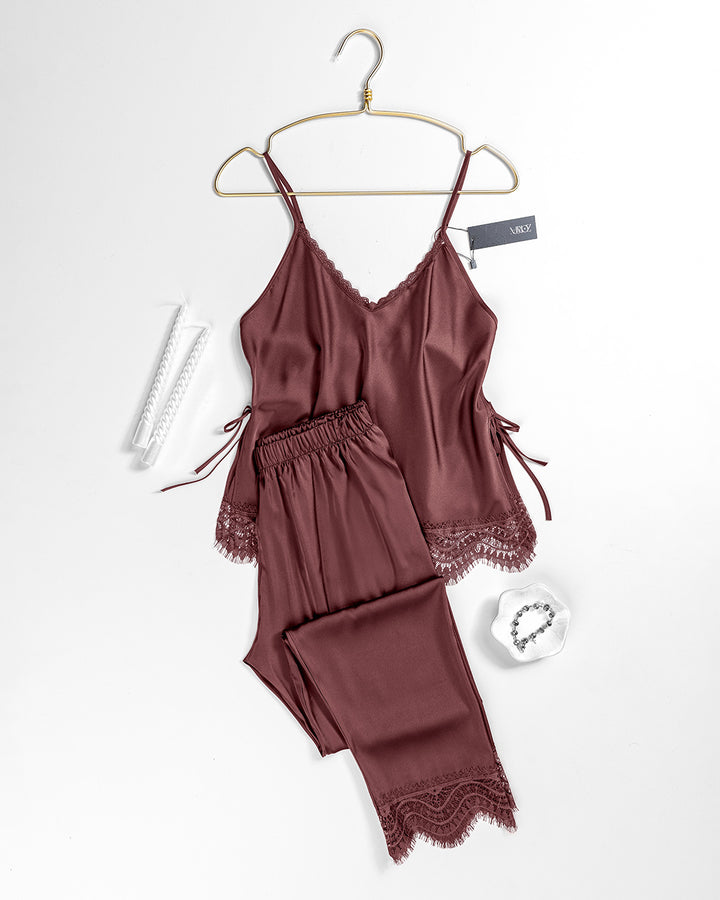 Satin Lace Pajama Set 3479-26