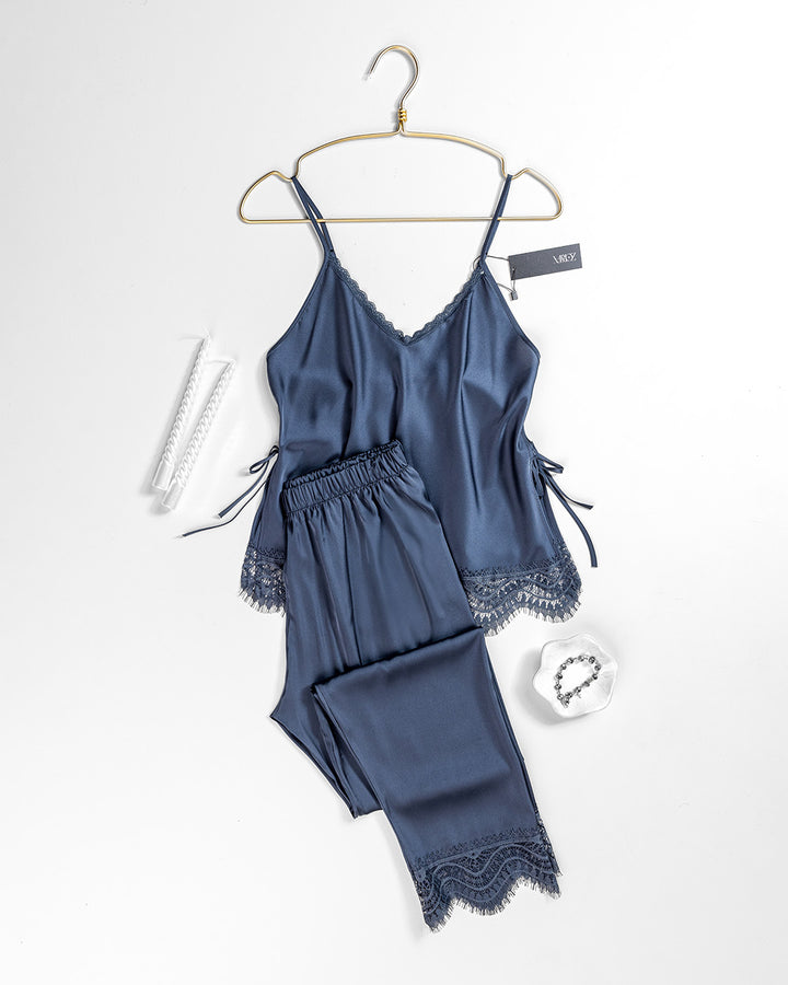 Satin Lace Pajama Set 3479-26