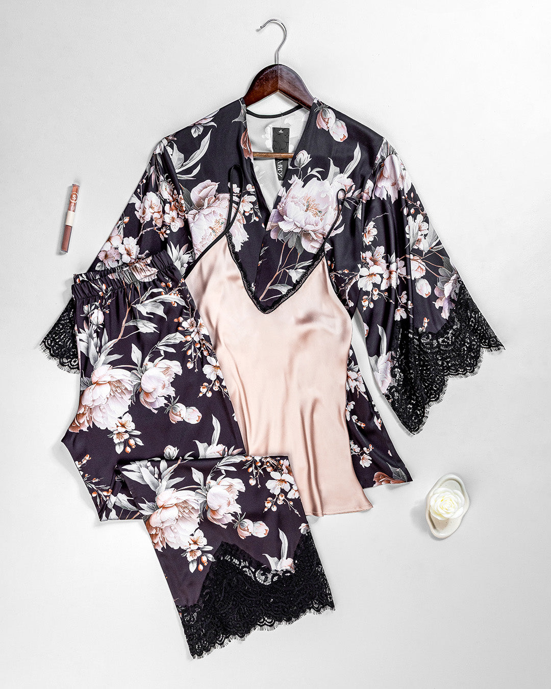 Satin Pajama 3 pcs 3484-26