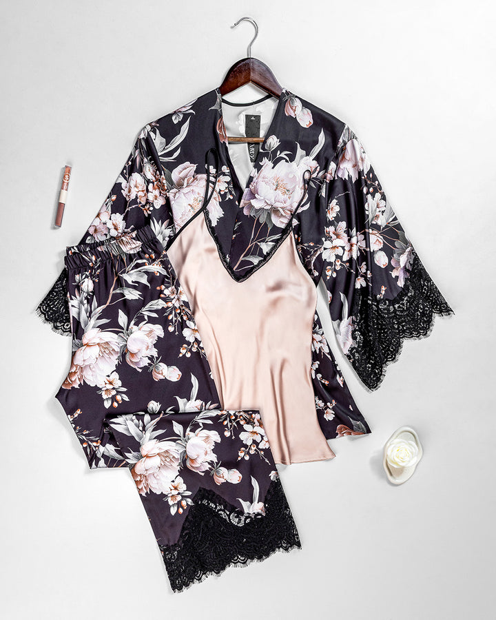 Satin Pajama 3 pcs 3484-26