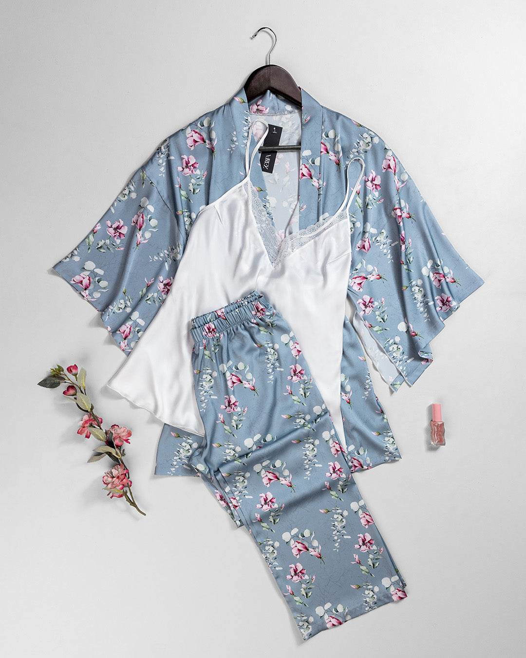 Satin Pajama 3 pcs 3493-26