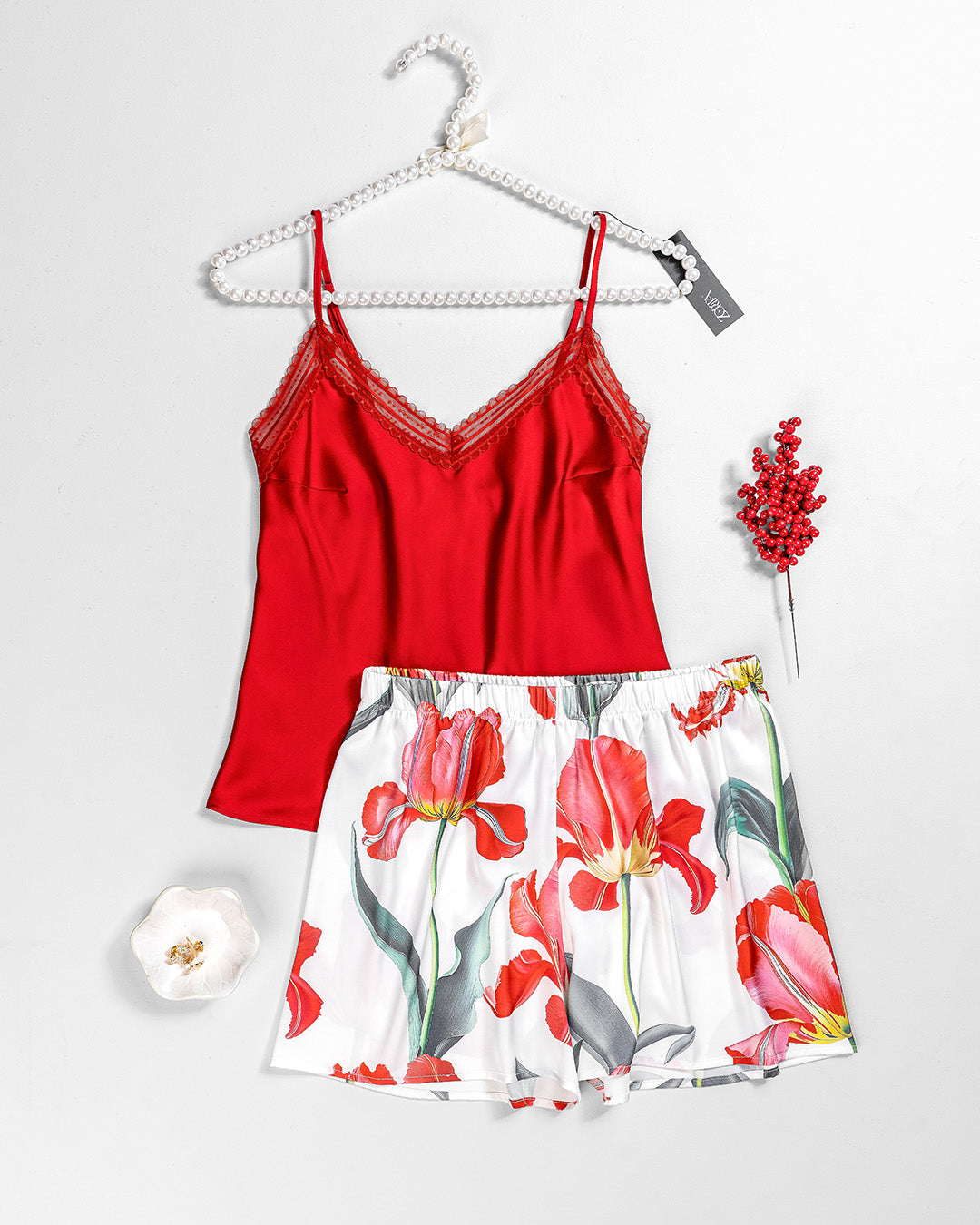 Satin Pajama Short Set 3499-26