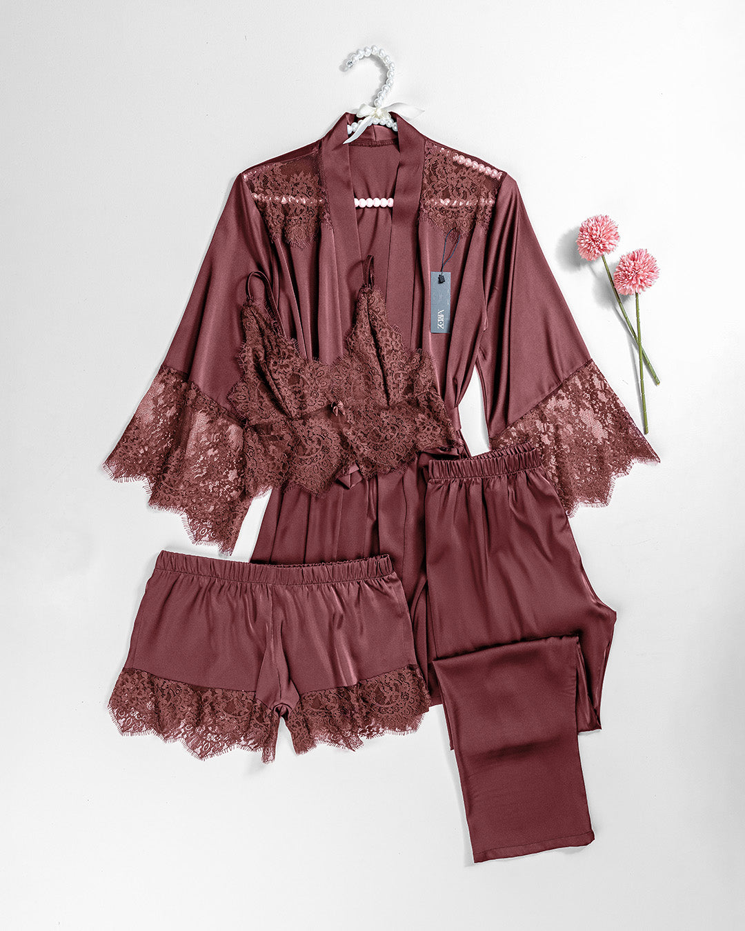 Satin Pajama 4 pcs 3500-26
