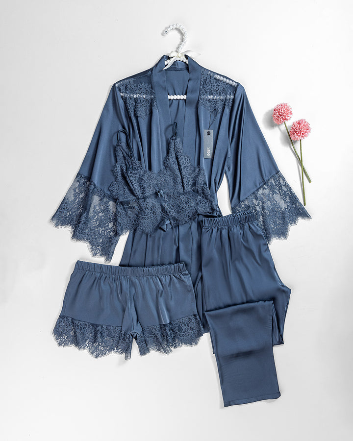 Satin Pajama 4 pcs 3500-26