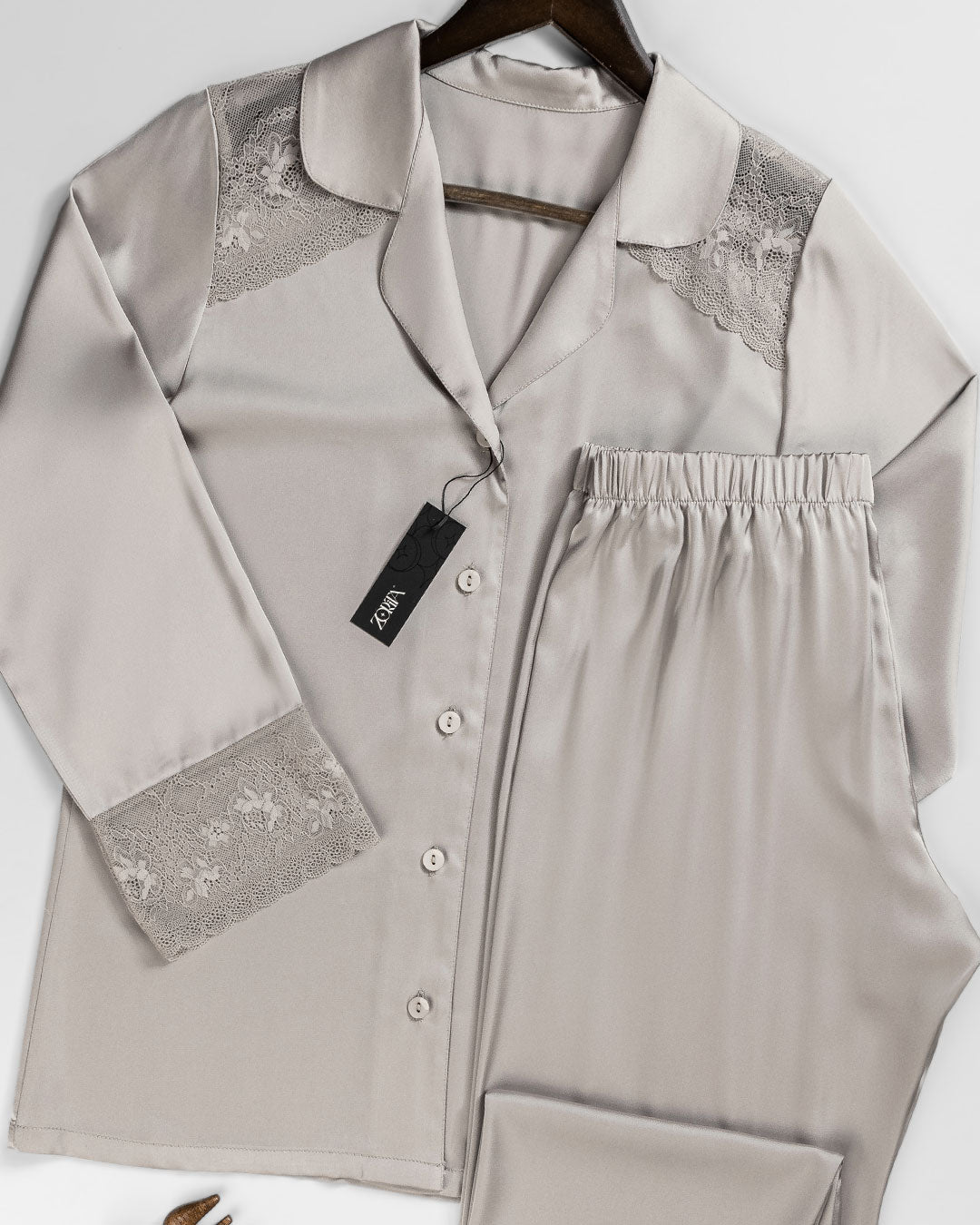 Satin & Lace Pajama Set – 2 Pieces 3516-26