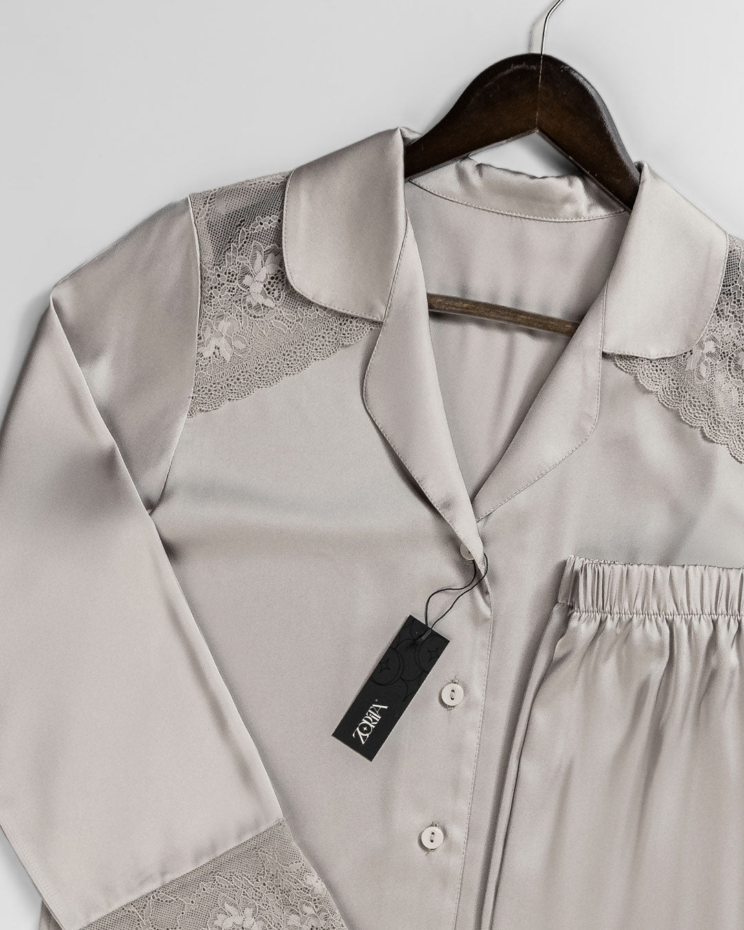 Satin & Lace Pajama Set – 2 Pieces 3516-26