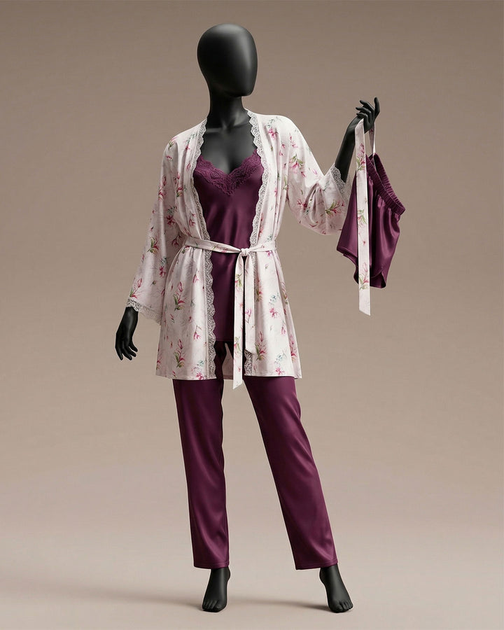 Satin Pajama 4 pcs 3529-26