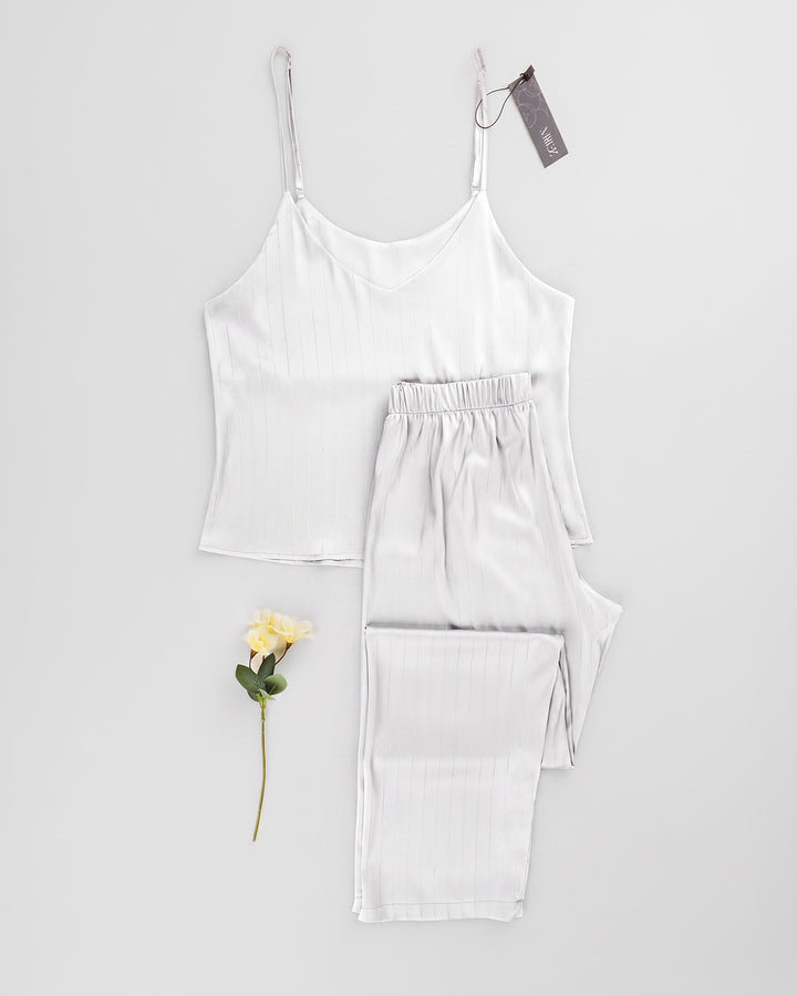 Satin & Lace Pajama Set – 2 Pieces 3536-26