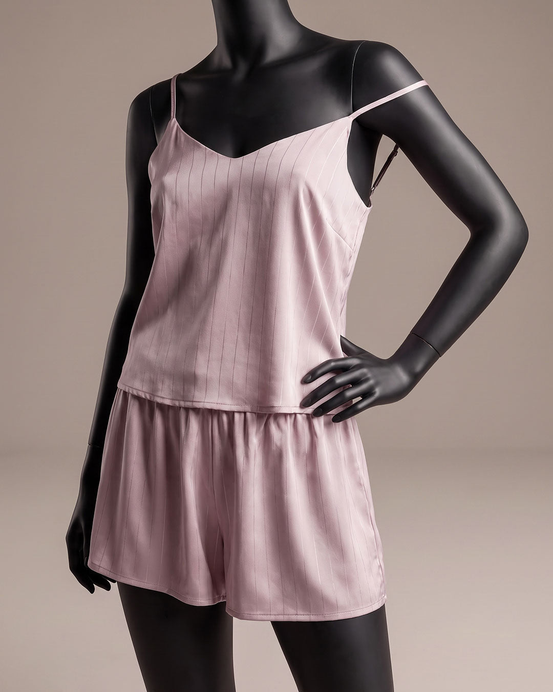 Satin & Lace Pajama Shorts Set 3537-26
