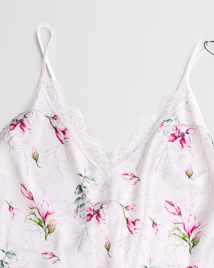 Satin & Lace Pajama Shorts Set 3539-26