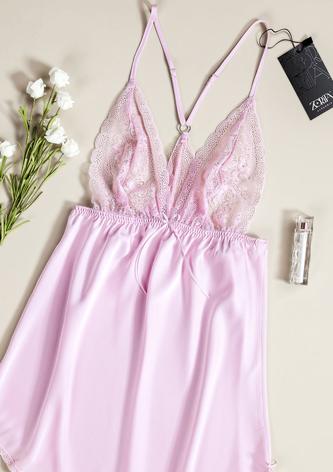 Satin Lace Babydoll