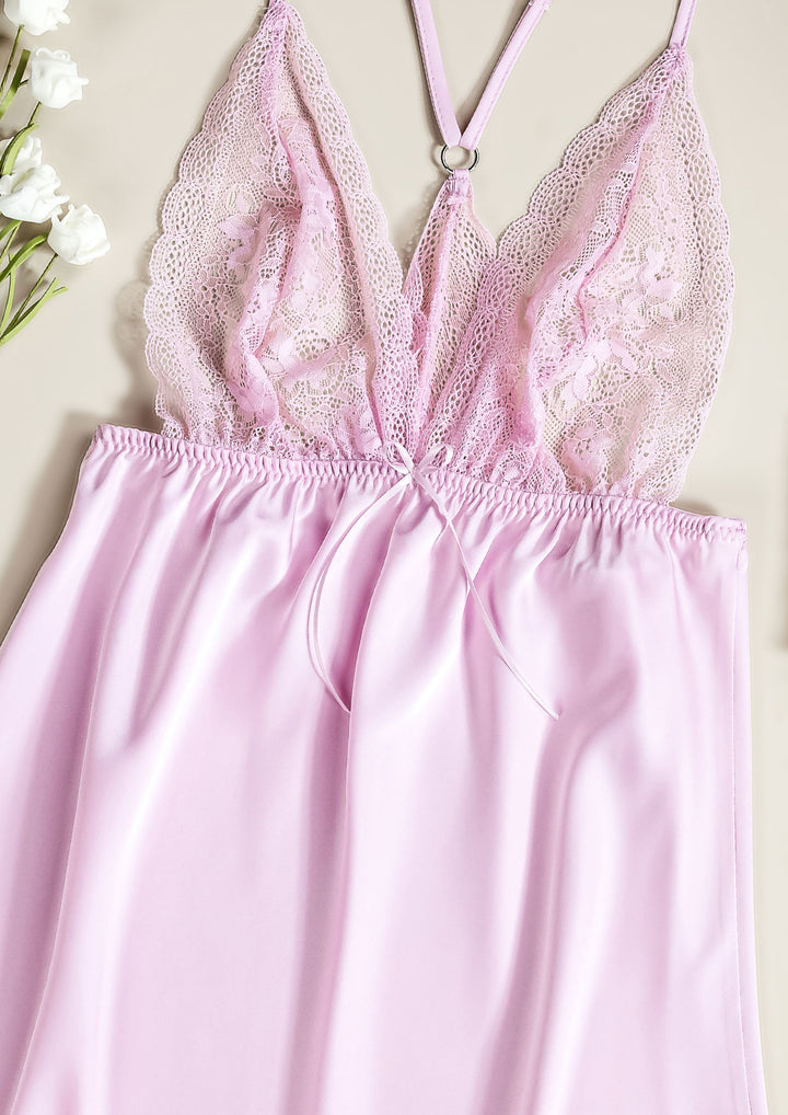 Satin Lace Babydoll