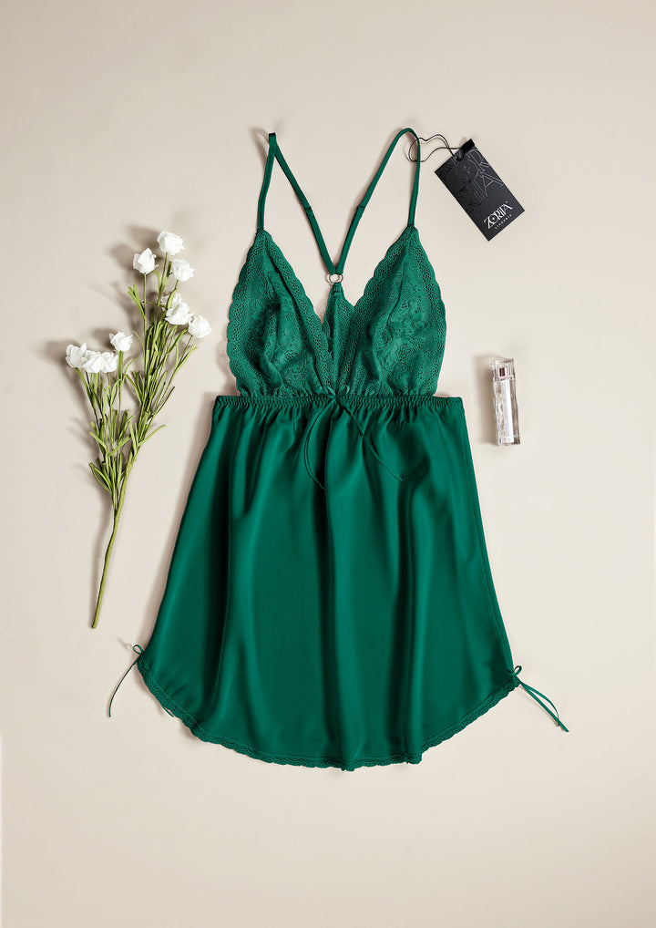 Satin Lace Babydoll
