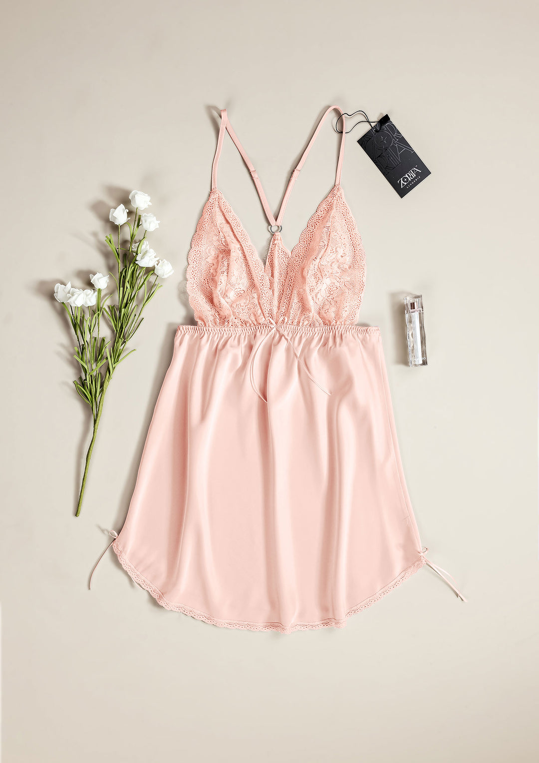 Satin Lace Babydoll