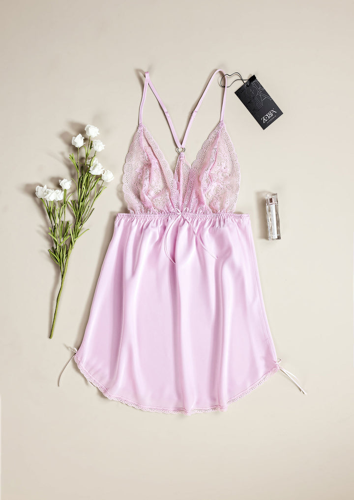 Satin Lace Babydoll