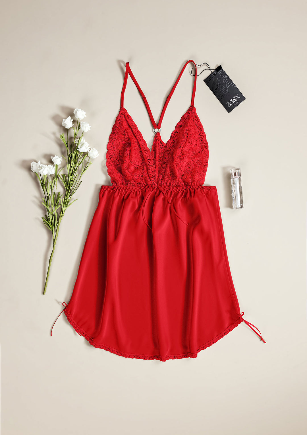 Satin Lace Babydoll