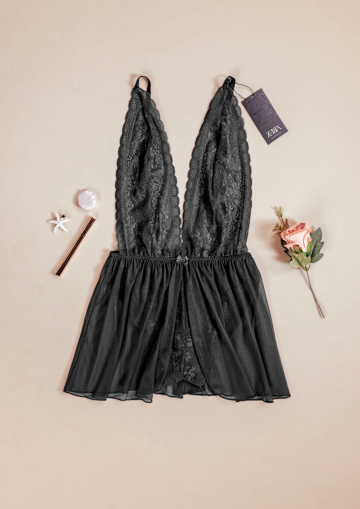 Lace Mesh Babydoll Delight
