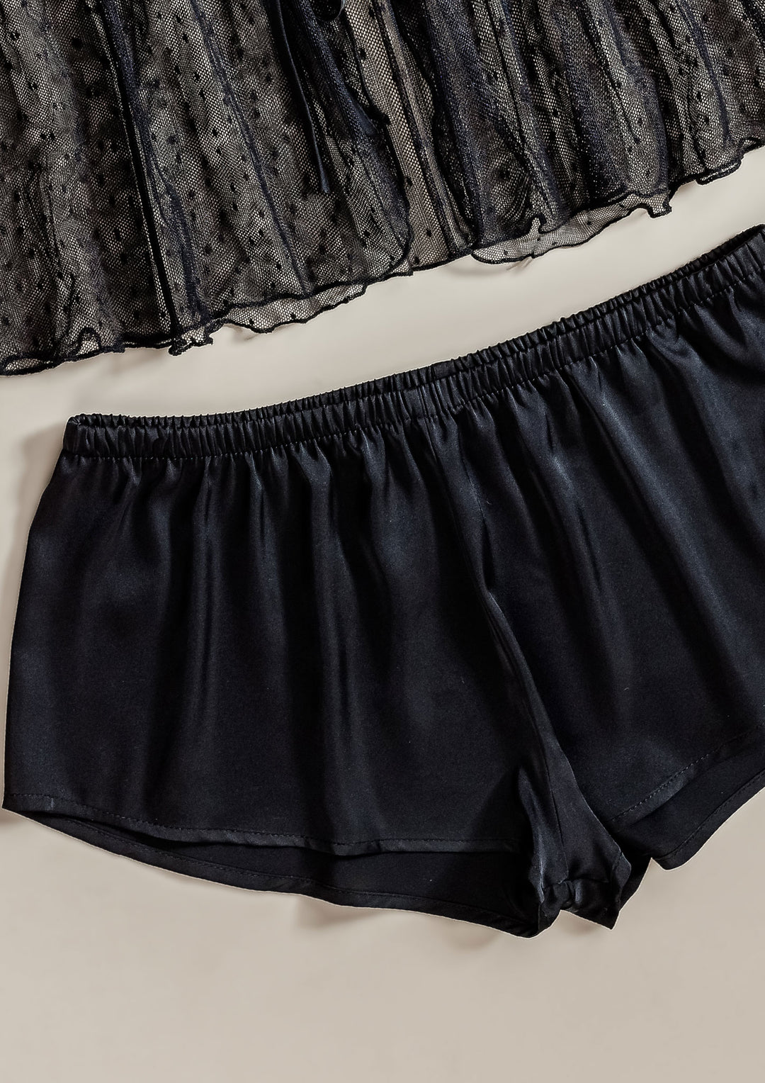 Lace Satin Hot Short Set