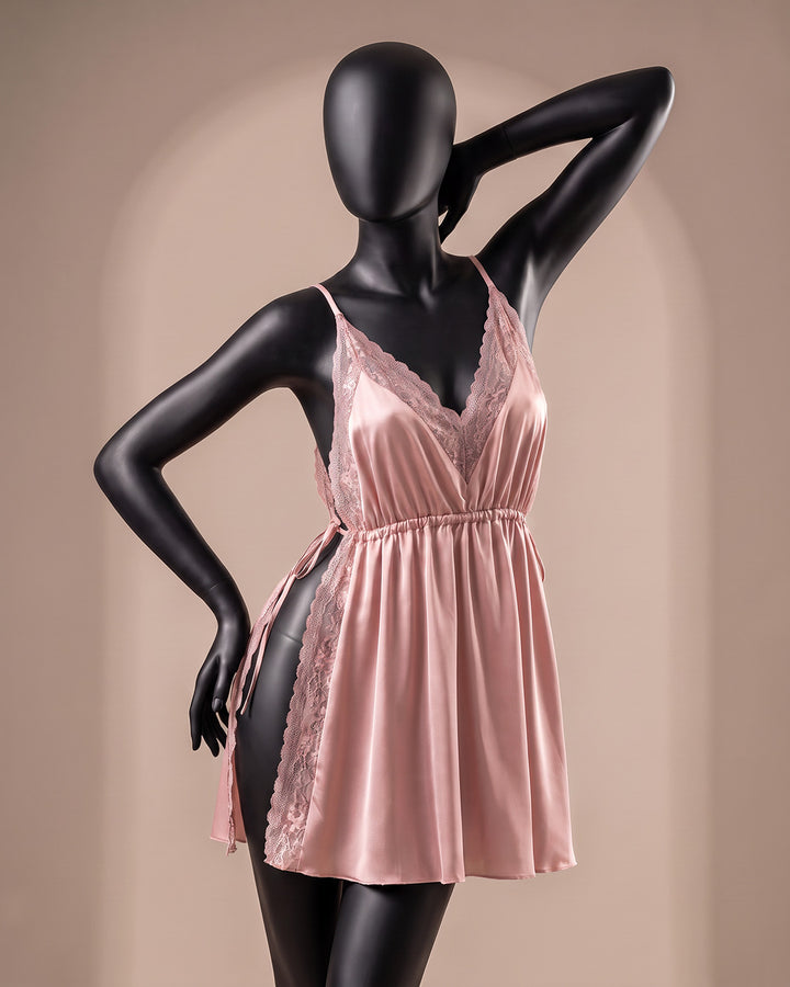 Satin Lace Babydoll