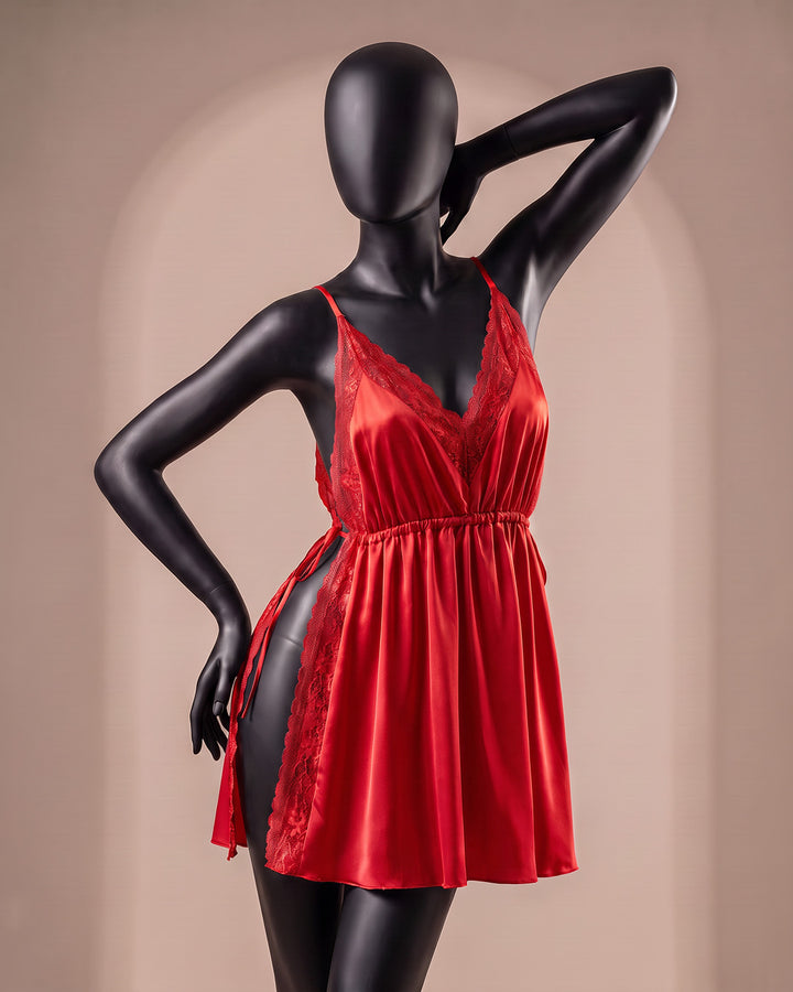Satin Lace Babydoll