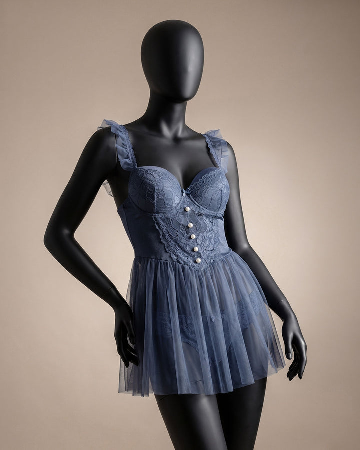 Sheer Mesh Padded Babydoll – Nova (4366)
